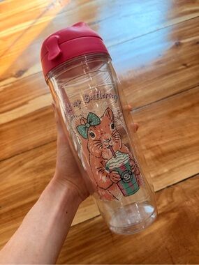 Simply Southern Clear Tervis with Pink Lid and Bunny Graphic 20oz